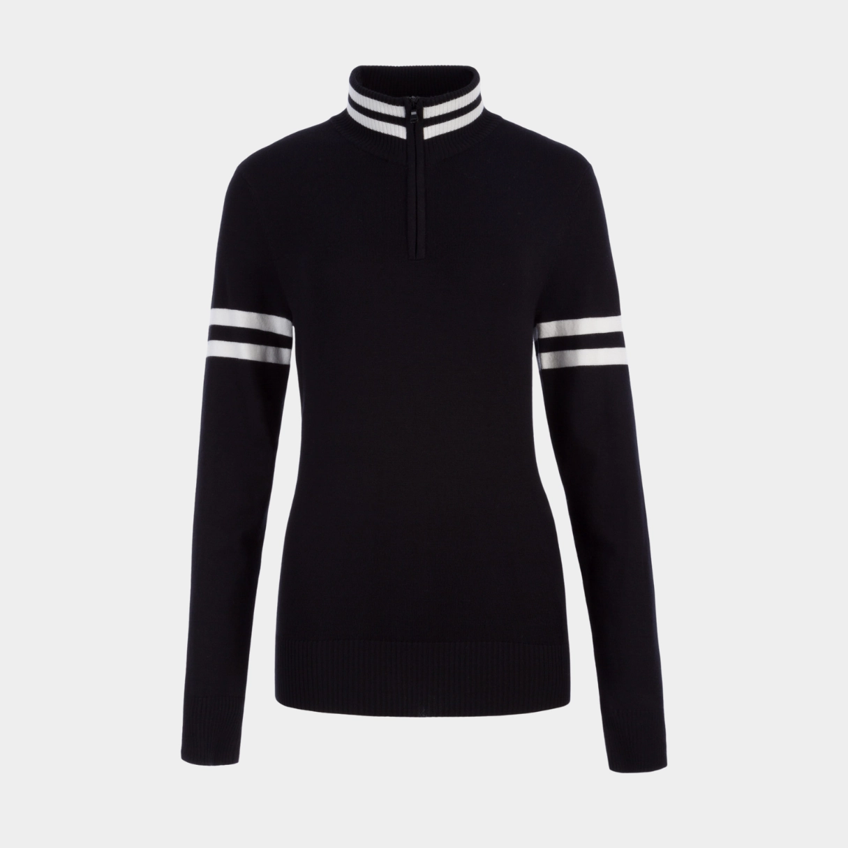 Kate 1/2 Zip Sweater Double Layered Collar