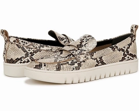 Vionic Uptown I6609L7-204 Women's 11 Ivory Leather Animal Print Loafers ZPO2543 comfort shoes Beach Ready