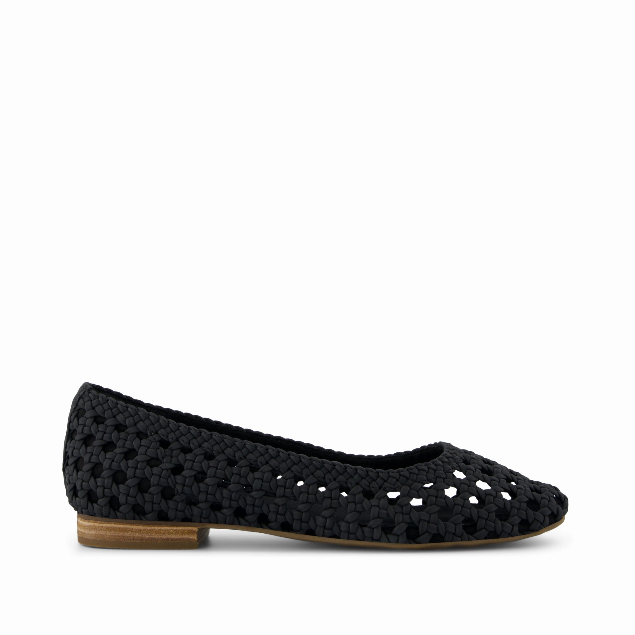 Briella Flat Black Woven Basket quick dry