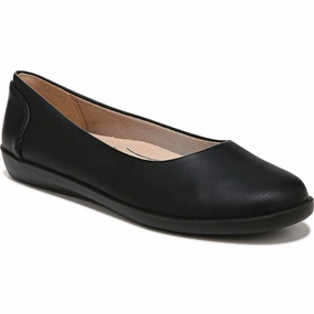 Nonchalant Womens Faux Leather Slip On Ballet Flats Comfortable Slip-Ons