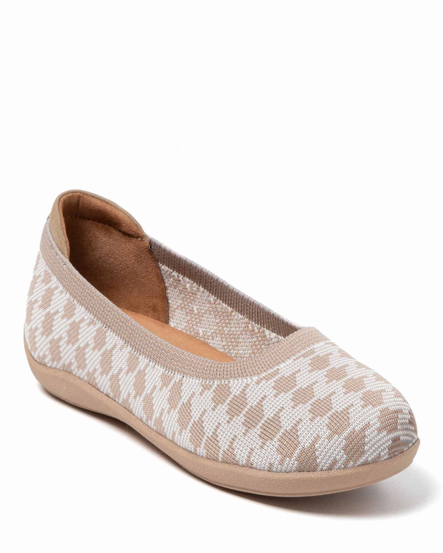 Dearfoams Women's Misty Ballet Flat Lightweight Slip Ons Island View Soft Walk