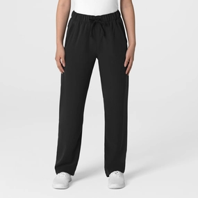 Reinforced Stress Points Nova Women's Stovepipe High-Low Hem Scrub Pant - Black