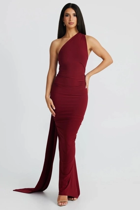 Constantina Gown - Wine DurableStitching Fall Mood