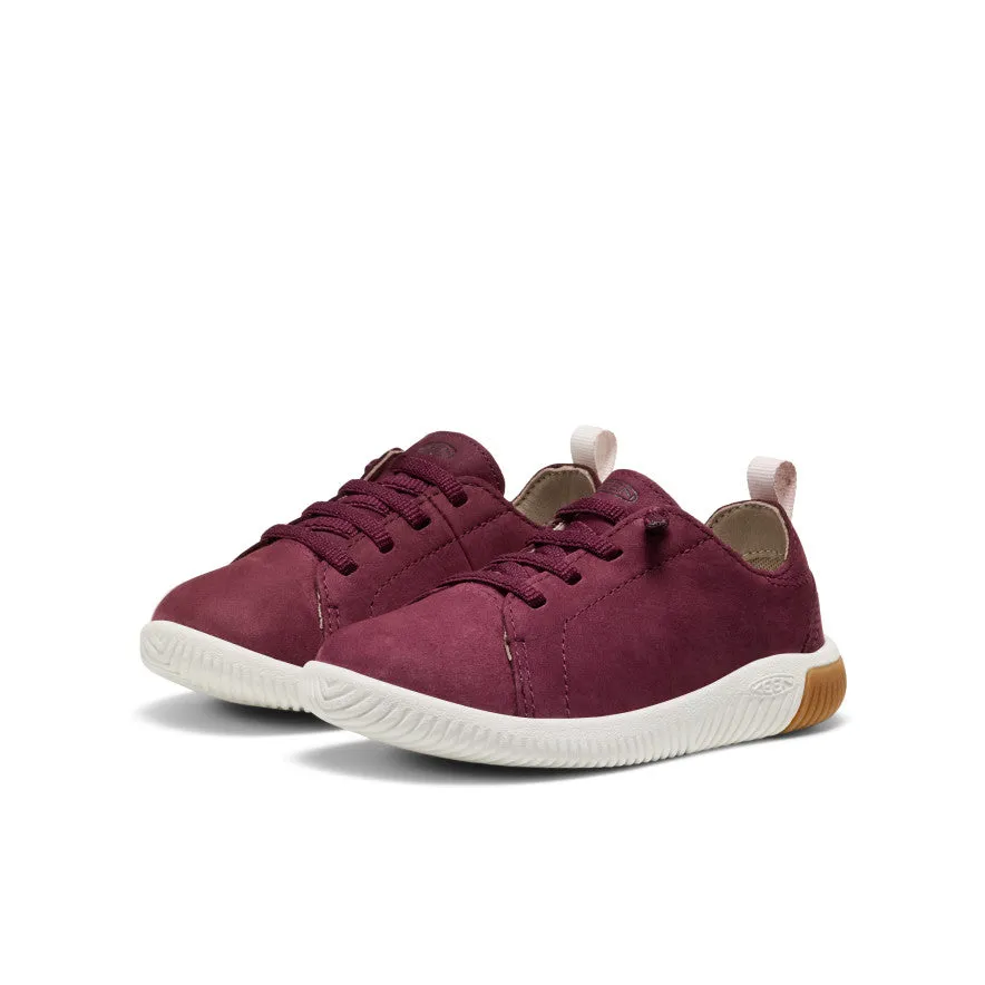 Little Kids' KNX Leather Sneaker  |  Fig/Star White Heel Cushioning