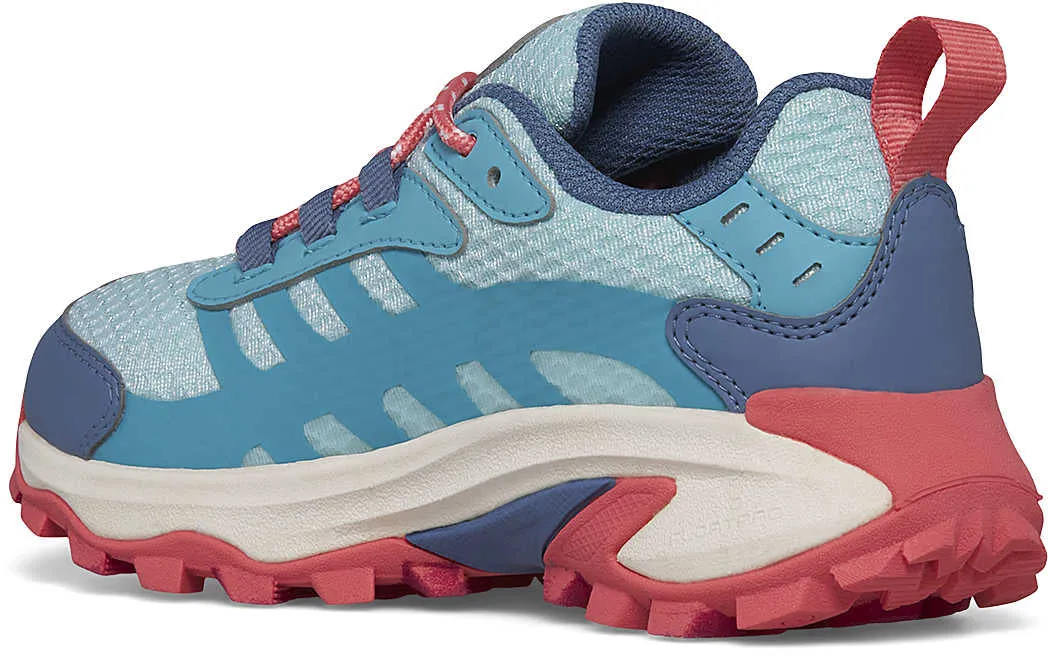 Slick Surface Unpaved Paths Merrell Moab Speed 2 Waterproof Junior Walking Shoes - Blue