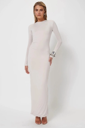 Neutral Form Moment Glow Xander Dress - Oyster