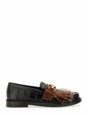 Relax Vibe Crocodile-Embossed Leather Moccasin