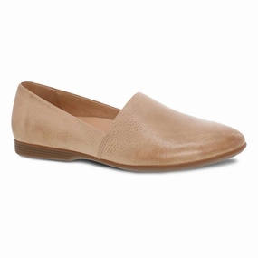Stream Walk Roomy Toe Box Design Womens Larisa Milled Nappa Slip-On Flats In Taupe