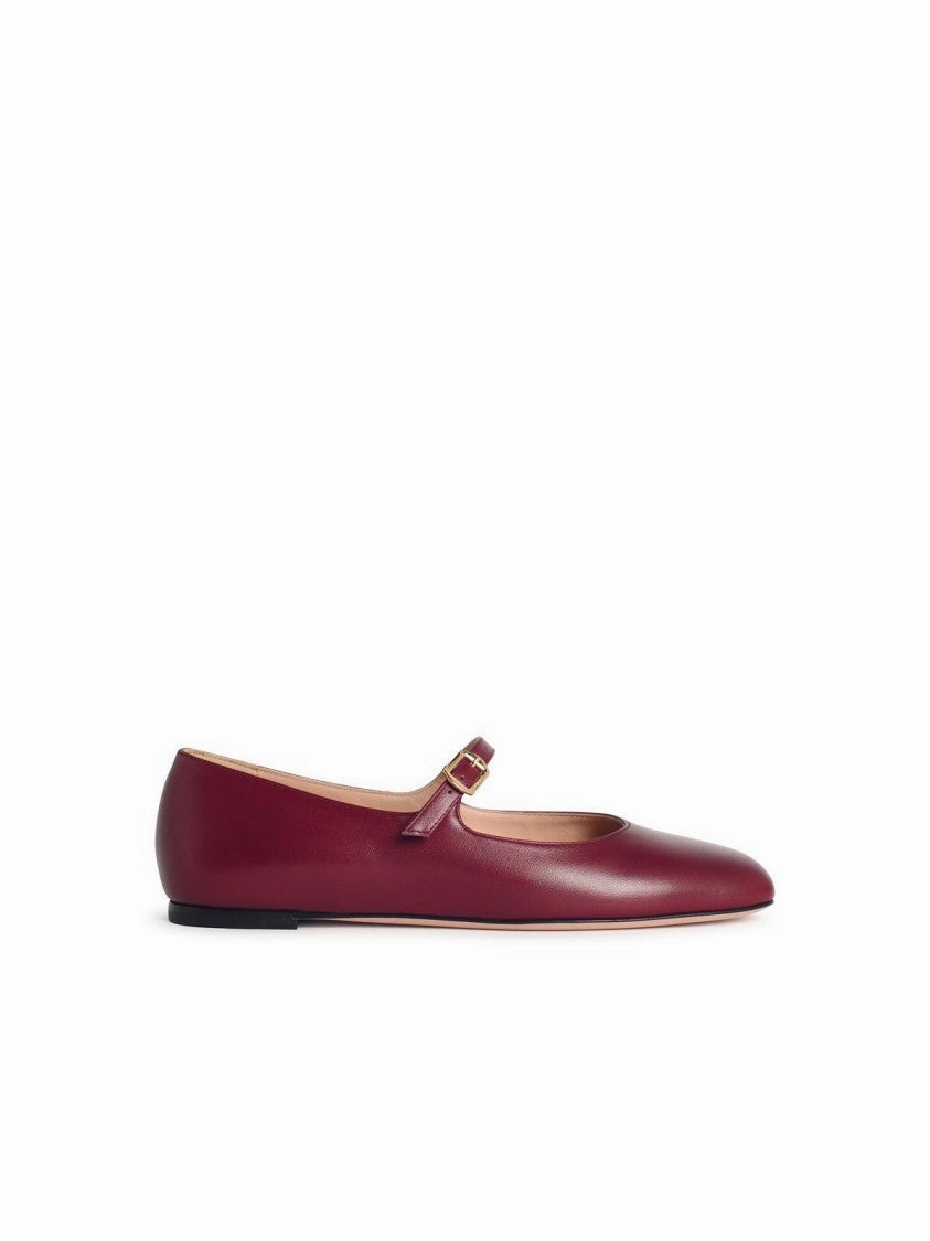 Easy Slip 'Belkys' Burgundy Leather Ballet Flats