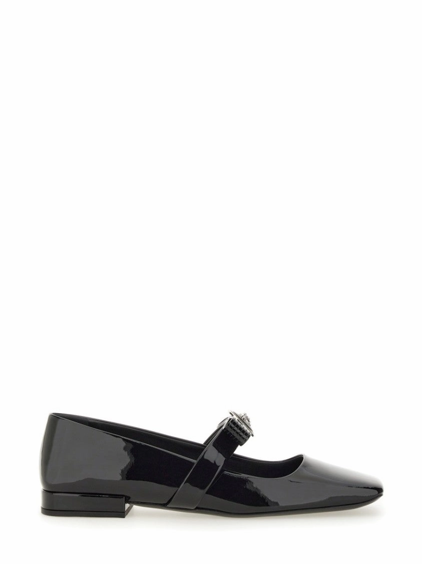 Cushioned Fit Patent Leather Ballerina "Gianni Ribbon