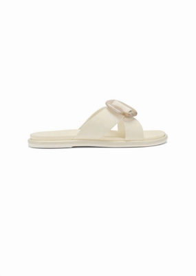 Guest Side Women's La'i Slide Beach Sandal In White Sand
