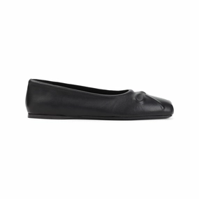 Work Shop Fit Step Dancer Black Leather Ballerinas