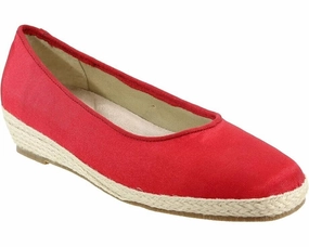 David Tate Chill Espadrille Women's US 7 Red Round Toe Slip-On Shoes KHD536 Celebrate Day