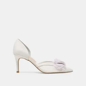 EVELIN HEELS WHITE MESH Minimal Mood confident look