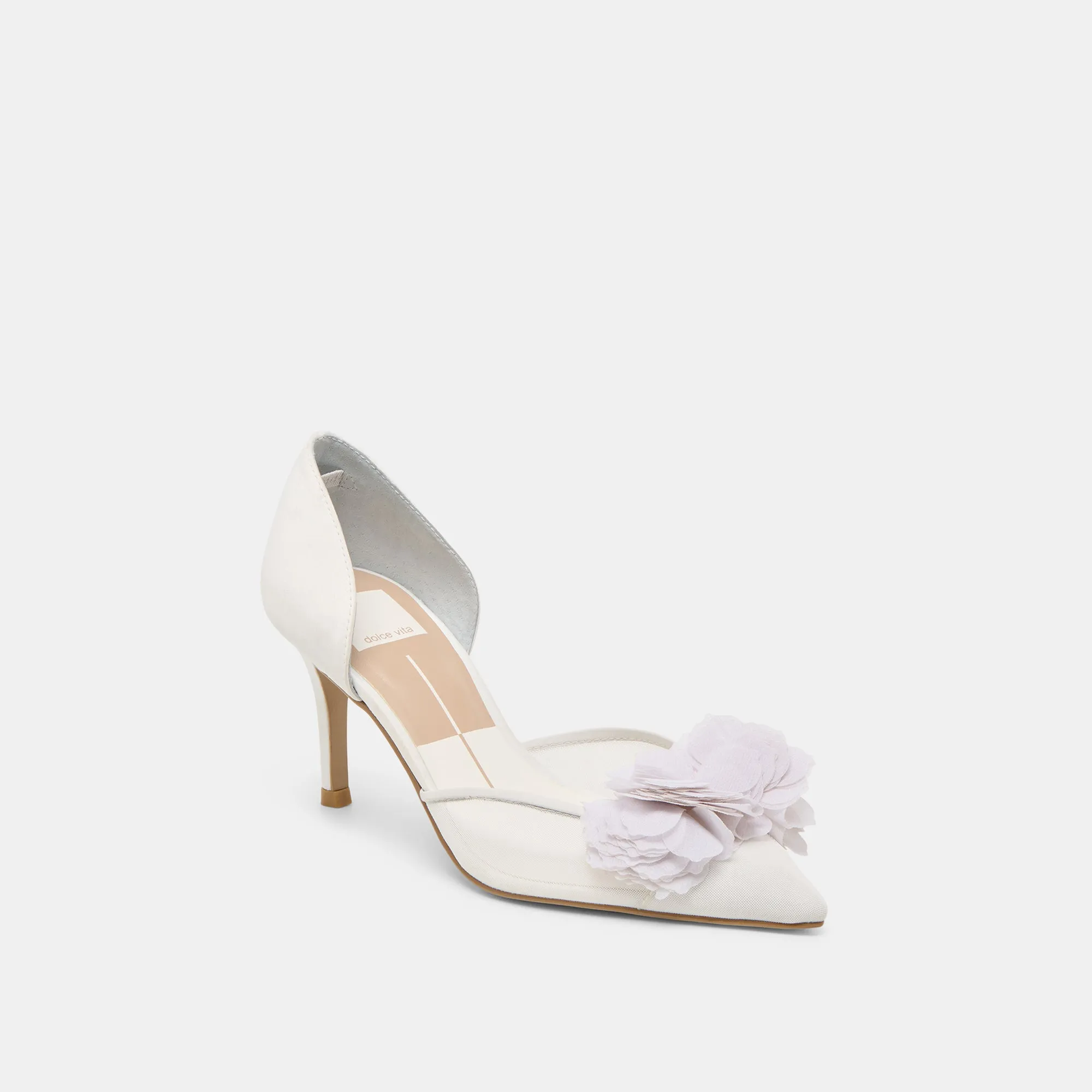 EVELIN HEELS WHITE MESH Bold Silhouette