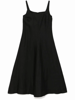Bridal-Shower garden party Delphi Flared Maxi Dress in Black