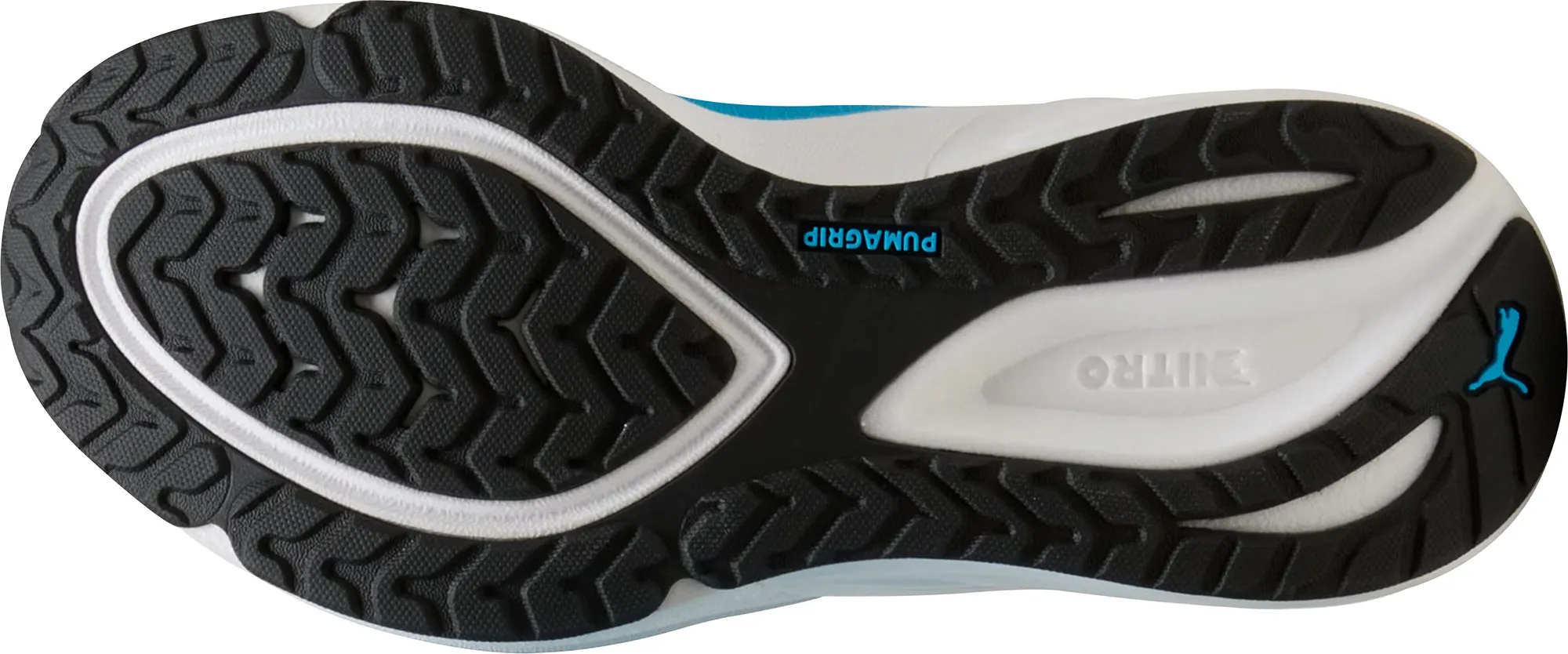 running with headphones Micro Perforated Upper Puma Electrify Nitro 4 Junior Running Shoes - Blue