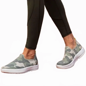 Comfortable Women's Oomg Eezee Low Shoe In Green Camo