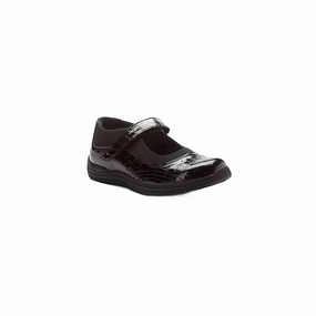 Side Path Breathable feature Women's Rose Mary Jane Shoes In Black Croc