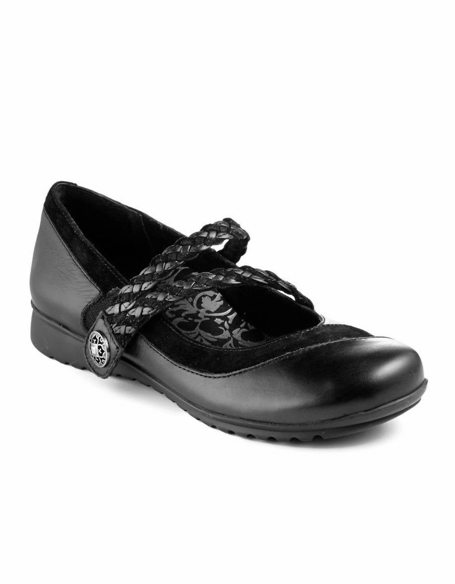 Hope Glow Ada Braided Mary Jane Shoes In Black