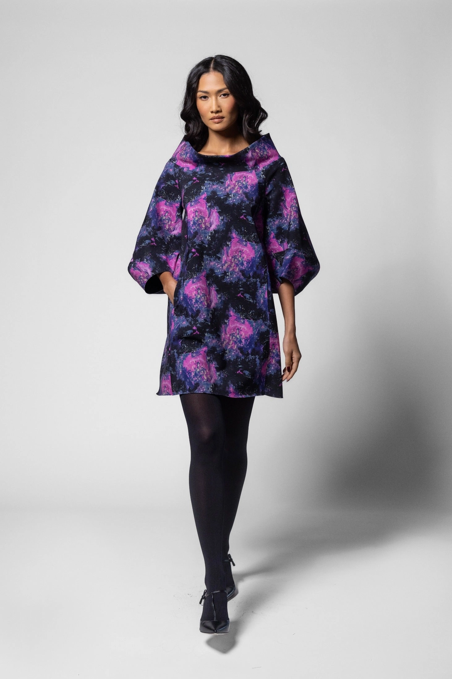 Durga Mini Tunic - Genzano Print Chic Layers Slim Touch