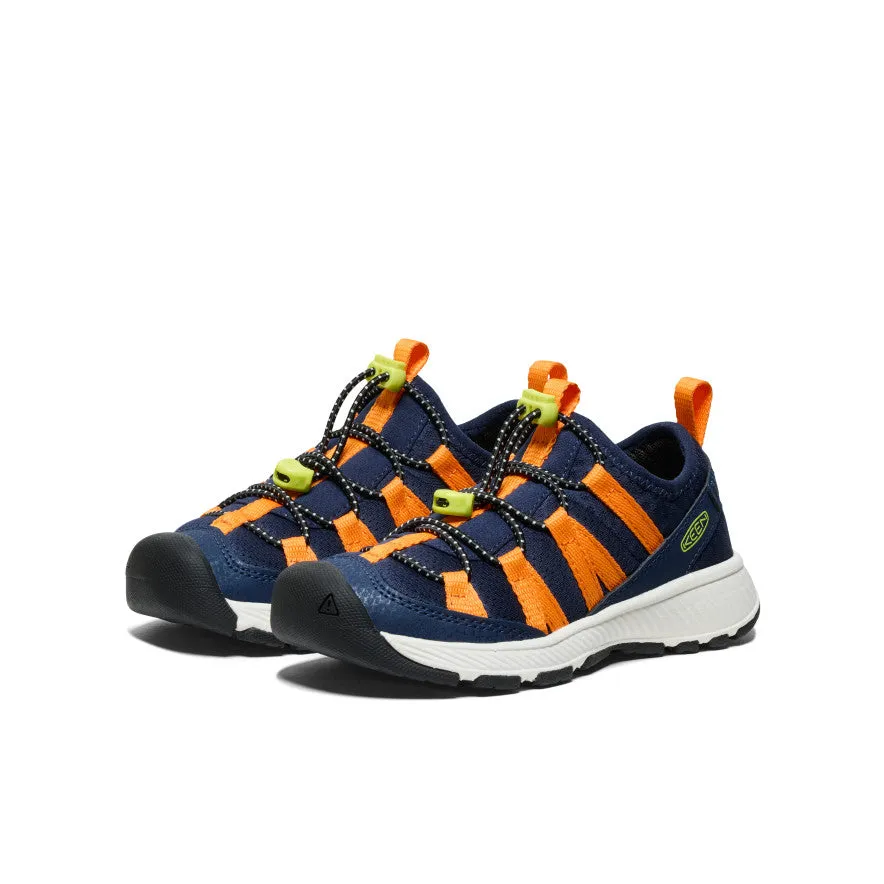 Little Kids' Motozoa Sneaker  |  Naval Academy/Bright Marigold Lace Loop Basic Casual
