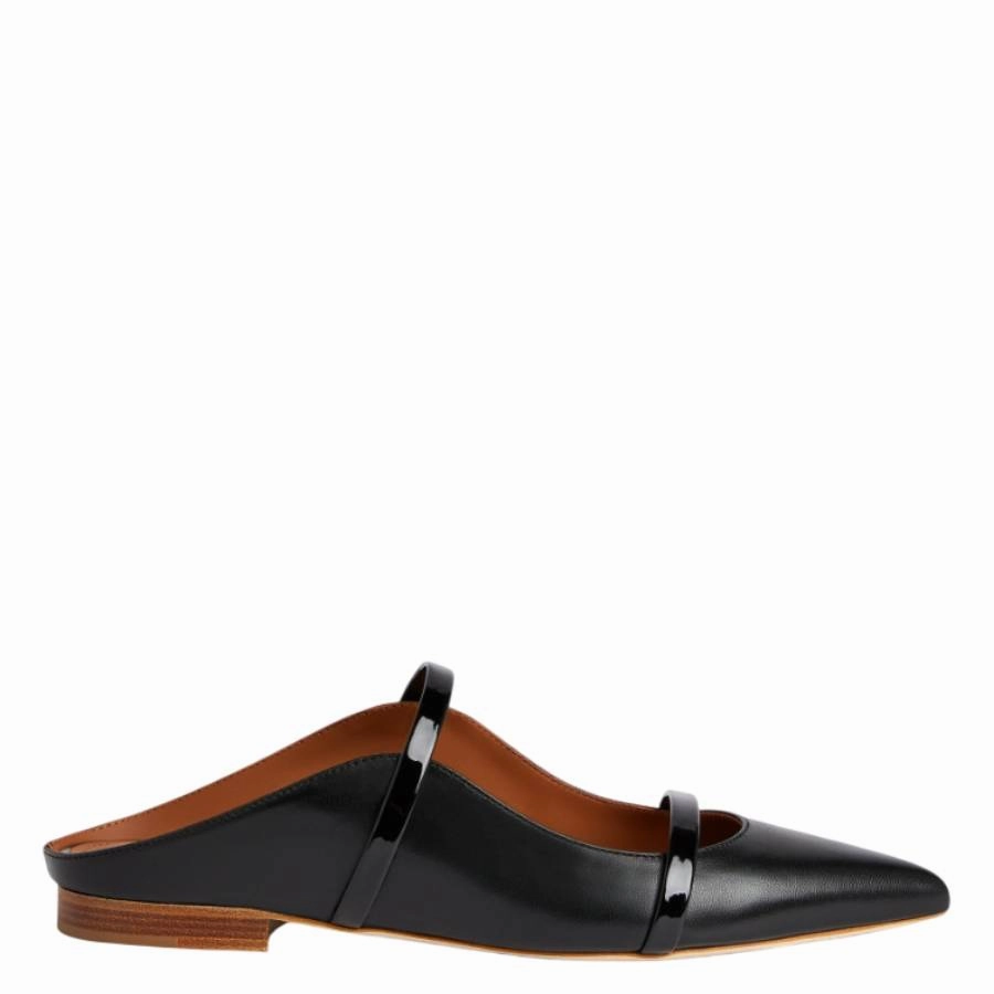 Malone Souliers Leather Maureen Flat Mules Stone Step