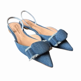 Versatile Footwear Women's Belinda Denim Flat In Denim Fray