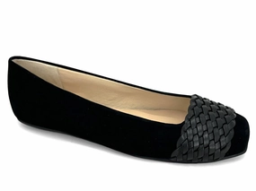Tree Lane Fashionable Touch Women's Via Braid Ballet Flat In Black