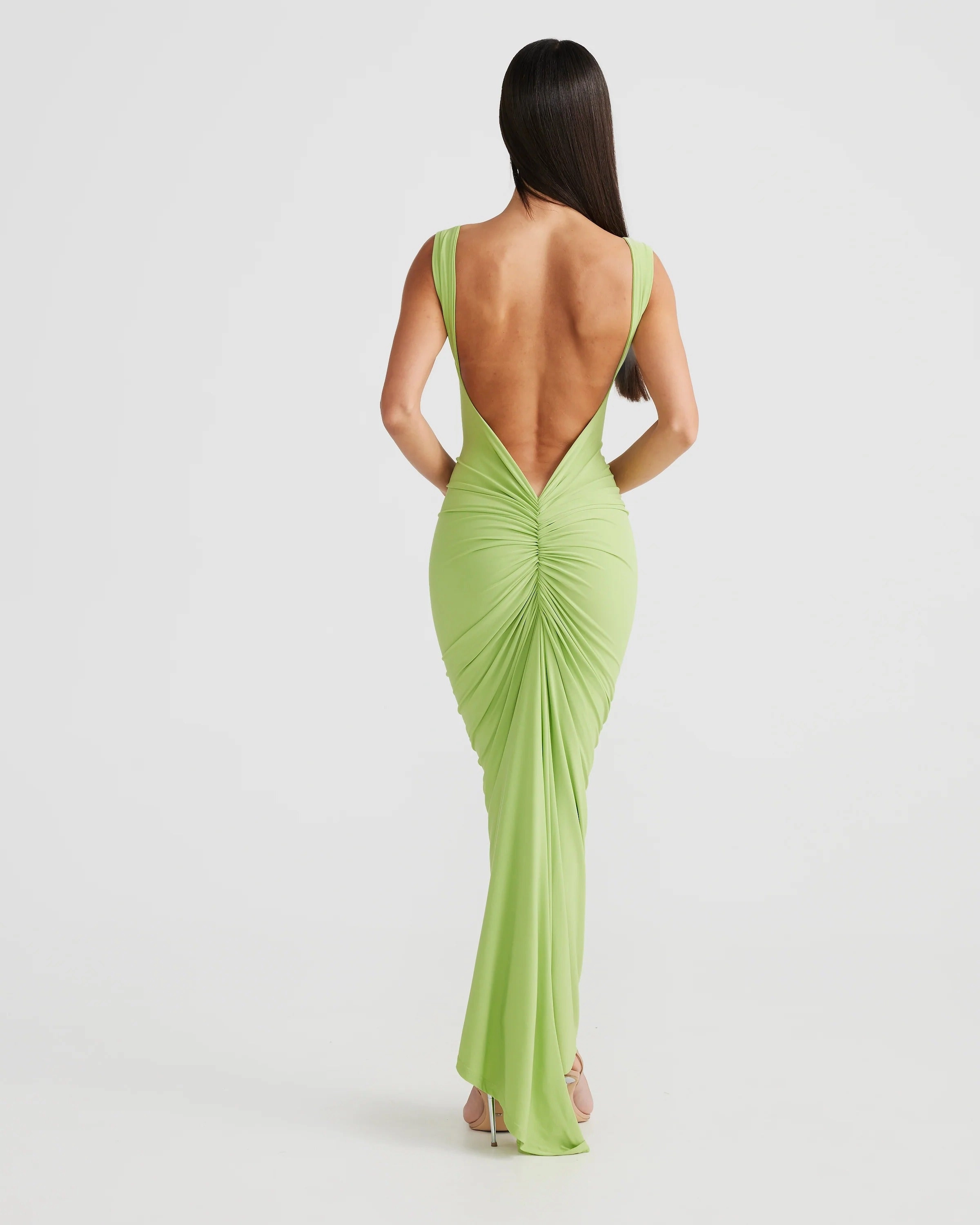 Sabia Dress - Lime Quilted-Lining