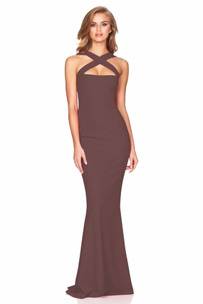 Elegant brunch outfit Nookie Viva 2 Way Gown - Mocha