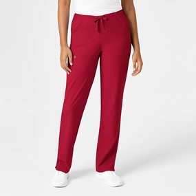 W123 Women's Drawstring Scrub Pant - Red Perfect Fit