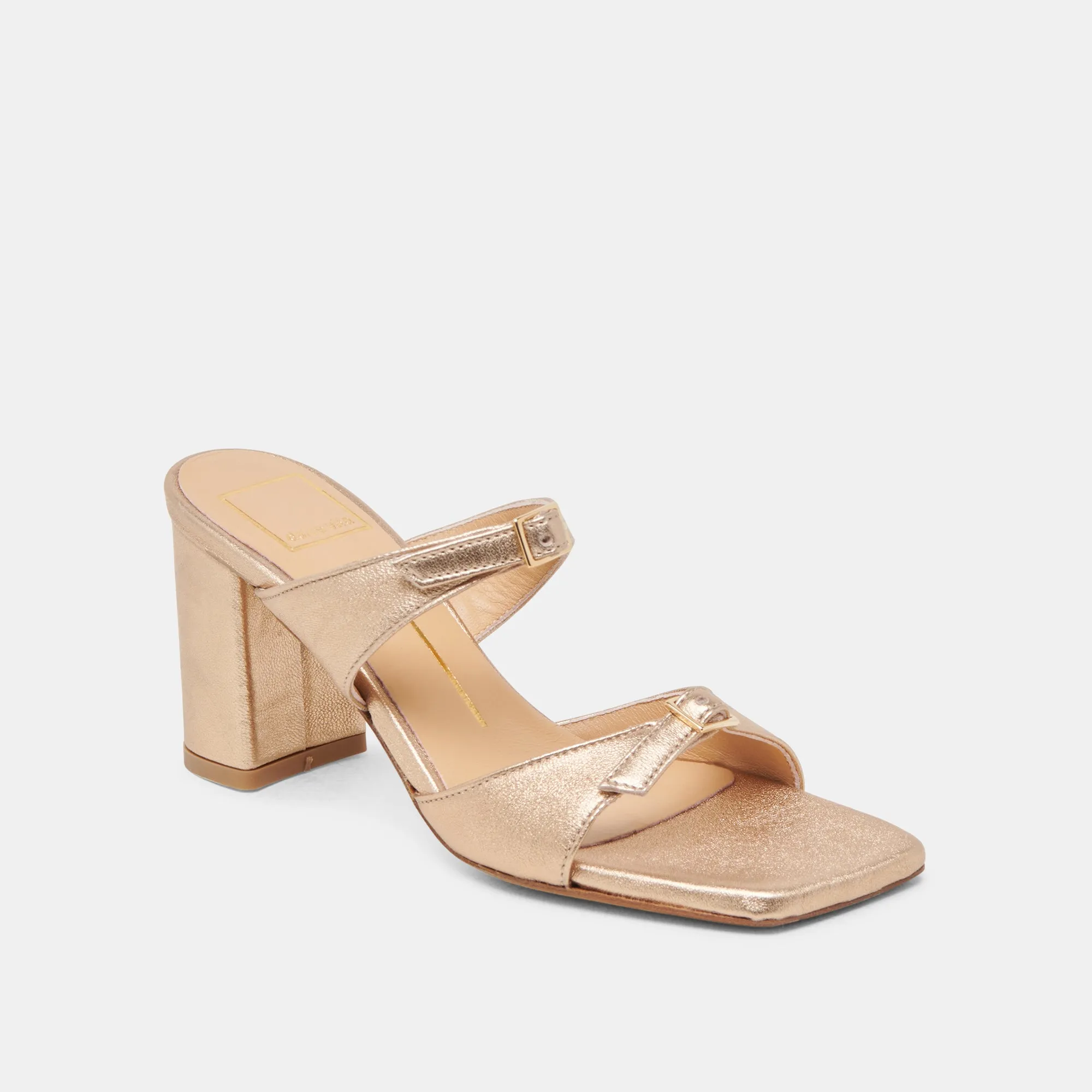 Comfort Padding SHANE HEELS GOLD METALLIC LEATHER