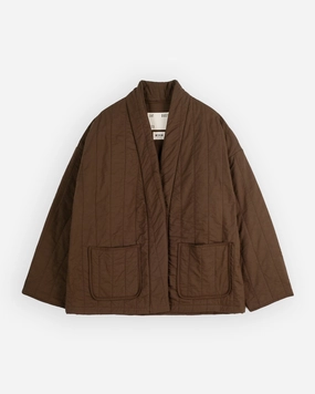 Weather Coat Edo Jacket Quilted Cotton Java Brown
