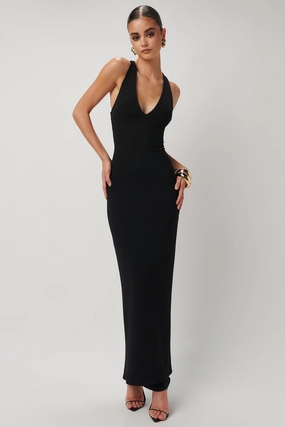 Breezy Mood Eiza Gown - Black