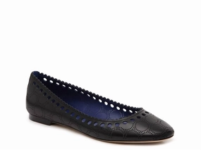 Women's Corolla Ballet Slip On Flats In Black Leather Trade Day