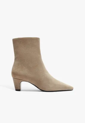 Dellia Suede Bootie Holiday Party Footwear Polished Feel