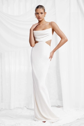 Celia Dress - Oyster Flowing Layers