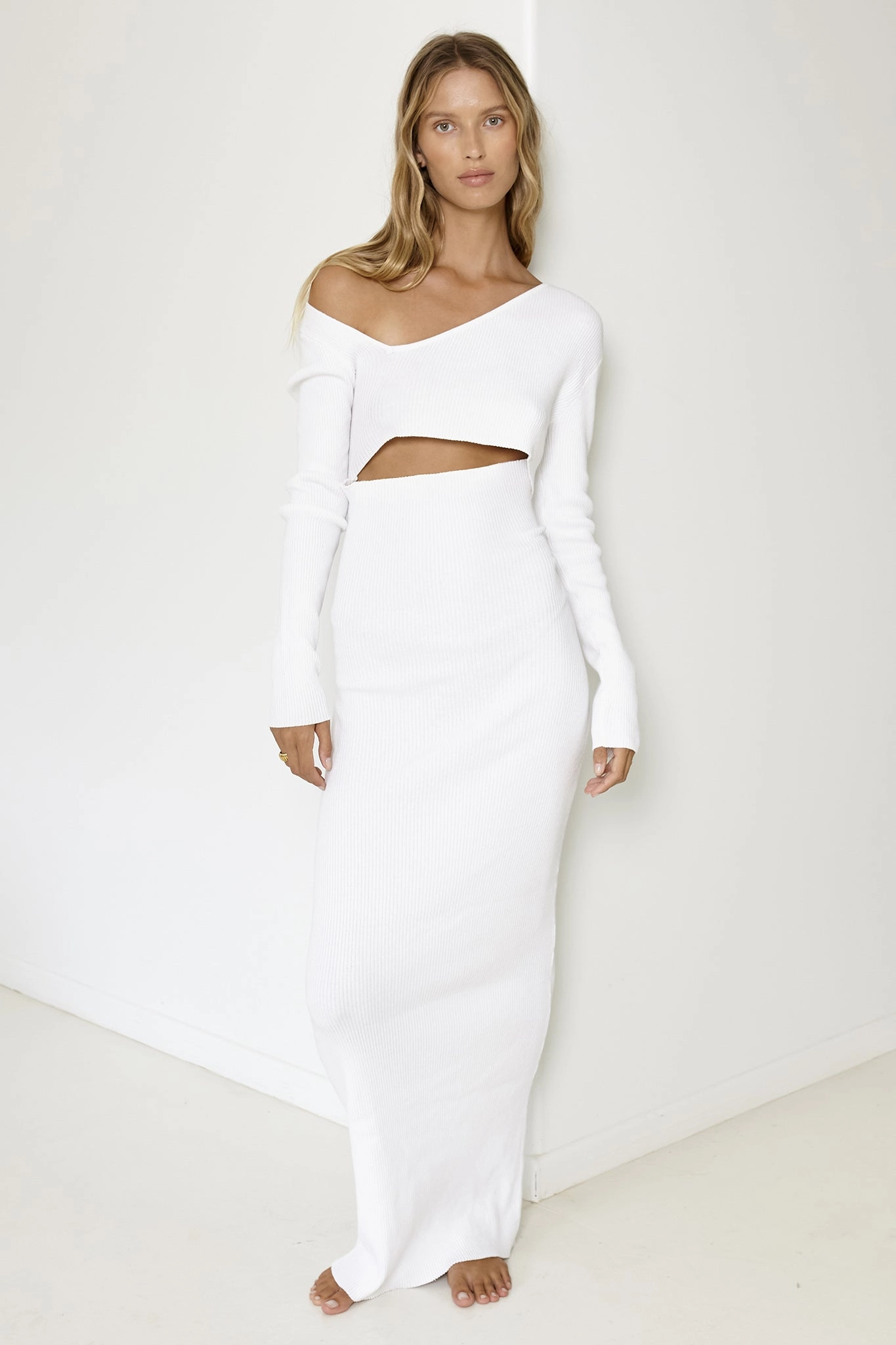 Essential Layer Aurora Maxi Dress - White