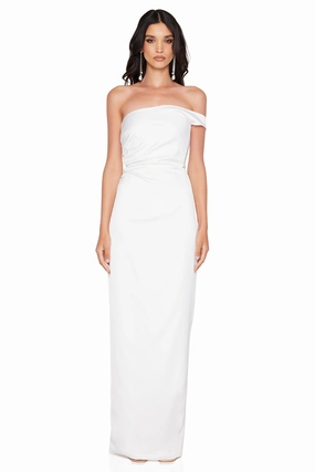 Flattering Waist Design Nookie Pallisade Gown - White