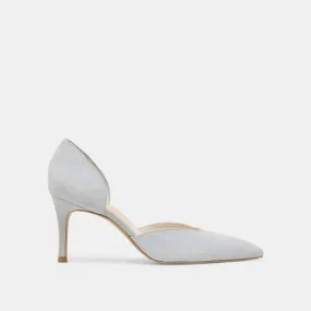 Luxe Leather Heels ELOY HEELS LIGHT BLUE SUEDE