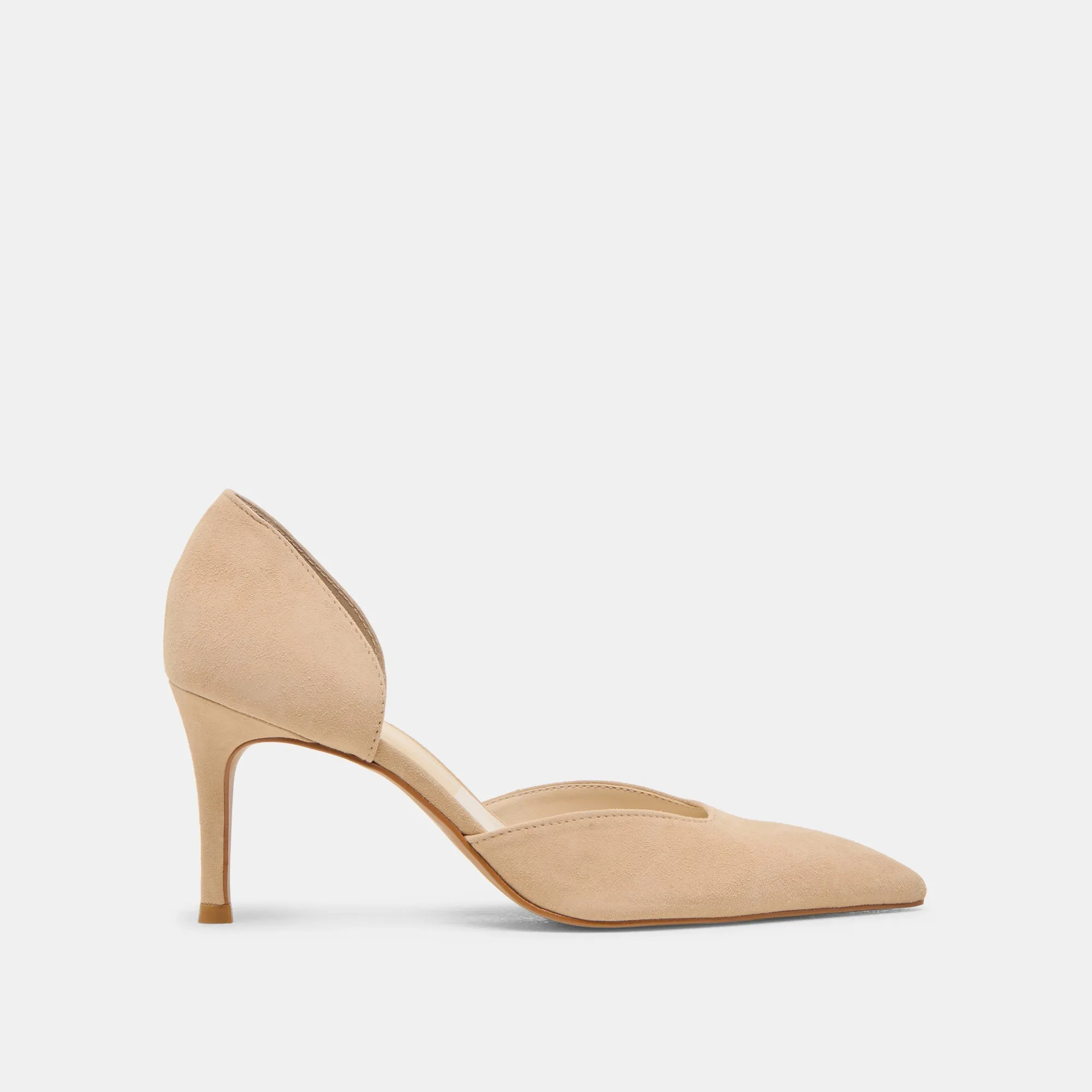 Pink Stiletto Heels ELOY HEELS TAN SUEDE
