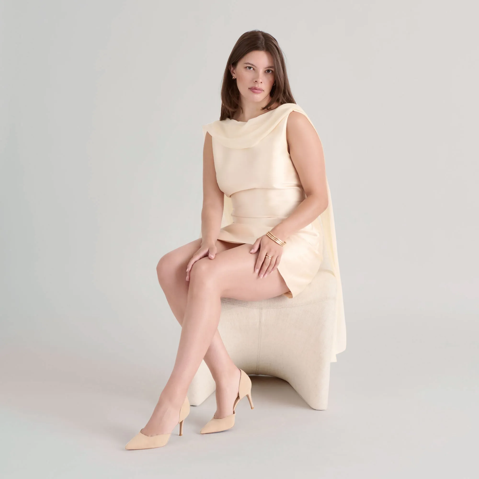 ELOY HEELS TAN SUEDE Edgy Profile Durable Upper