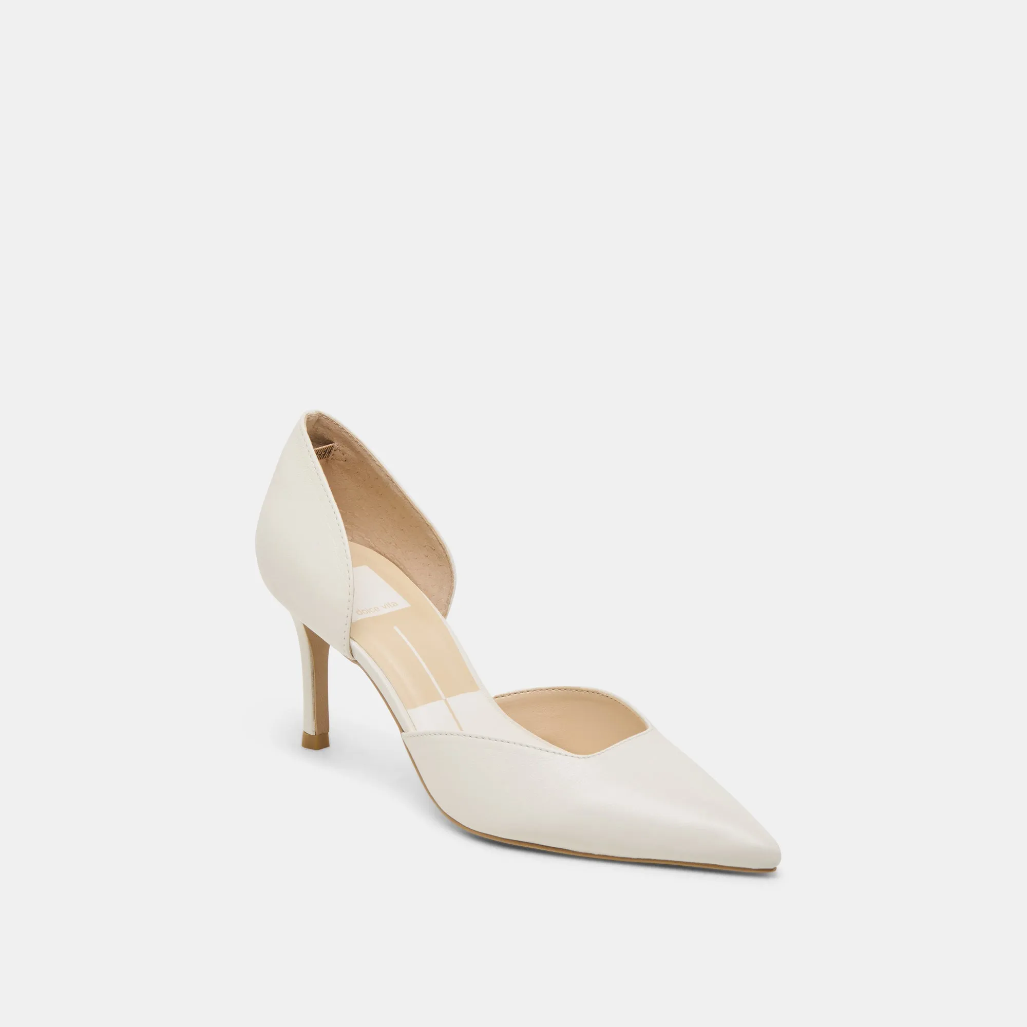 ELOY HEELS WHITE LEATHER City Chic Clean Lines