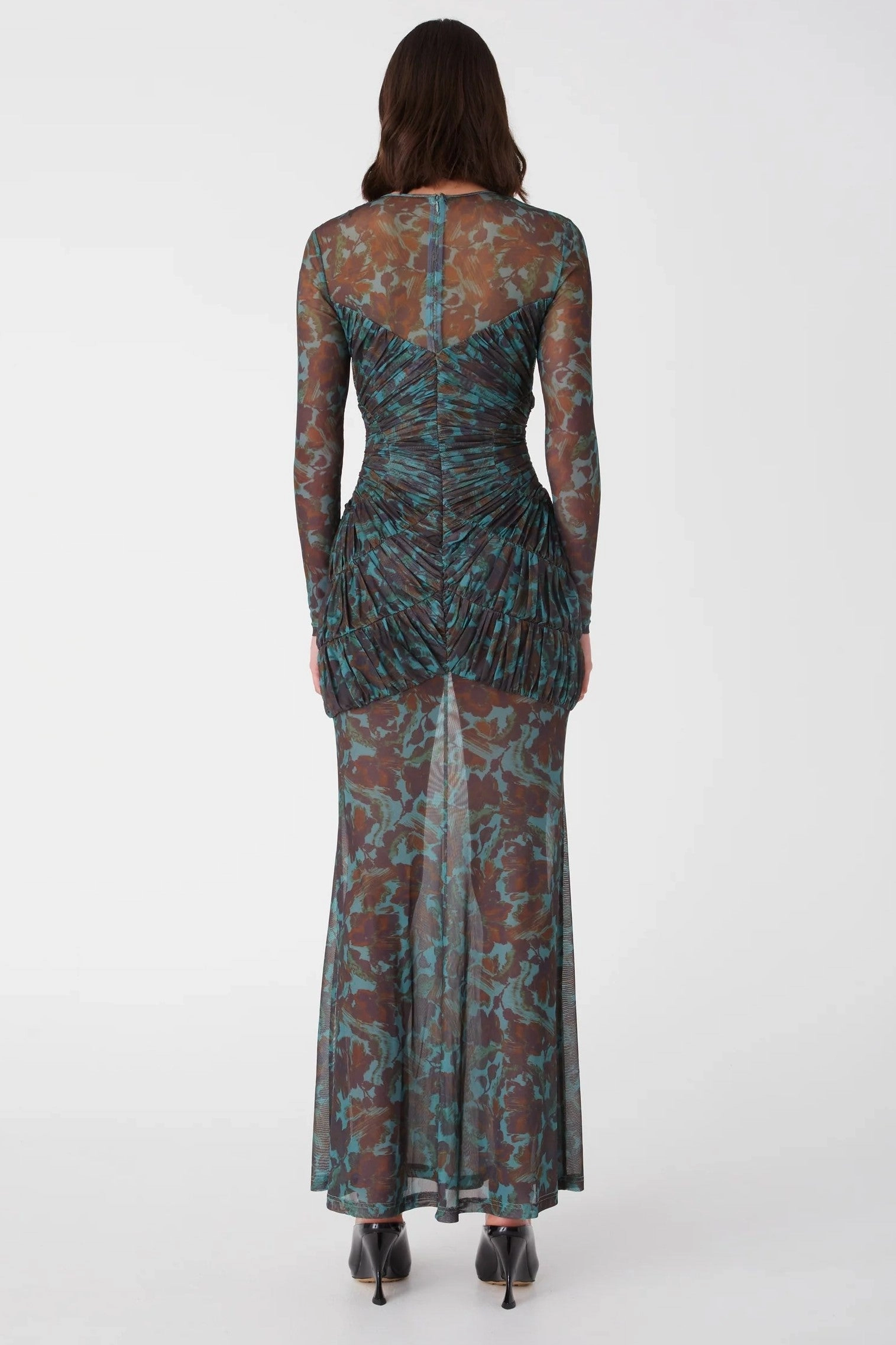 Bright Accent Misha Talitha Maxi Dress -  Vintage Chintz Print Jade