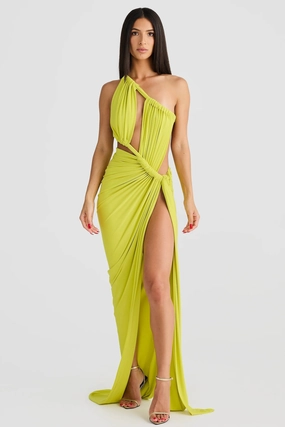 Perfect Layer Aphrodite Gown - Chartreuse