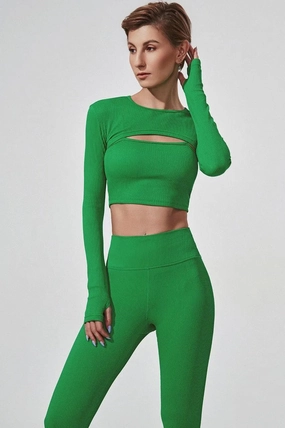 Low Profile Seaming Envy Long Sleeve - Fern Green