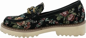 Women's Literally Loafer In Black Brocade Guest Mood