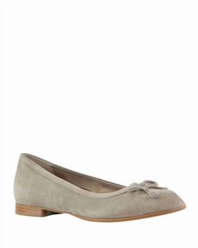 Smooth Finish Women's Joslyn Ballet Flat Shoes In Deep Taupe Suede