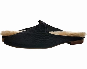 Faryl by Farylrobin Moka Slipper Women's  Black Faux Fur Lined Mule JOBB231 Nature Glow